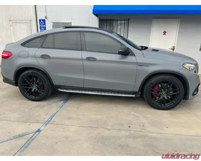 Spec-D Black Coated Silver Aluminum Side Step Rail Nerf Barss/Running Boards Mercedes Benz W166 GLE |  ML-Class 2012-2019 - SSBOE-W16612-LN