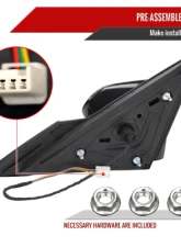 Spec-D Black Powered Mirrors 3Pin Connector Right Side Honda Civic 2016-2020                                     - RMV-CV16P3-FS-R - Image 7