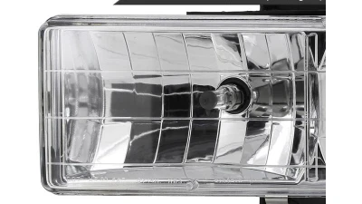 Spec-D Crystal Headlights (Chrome Housing/Clear Lens) Chevrolet | GMC 1988-1999                                     - LH-C1088-RS - Image 4