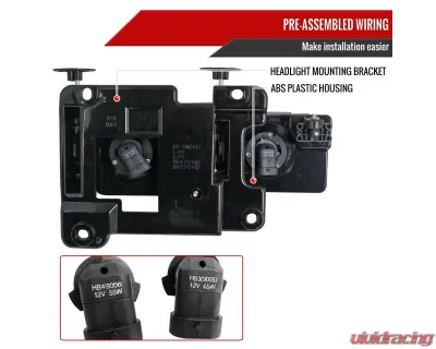 Spec-D Crystal Headlights (Chrome Housing/Clear Lens) Chevrolet | GMC 1988-1999 - LH-C1088-RS