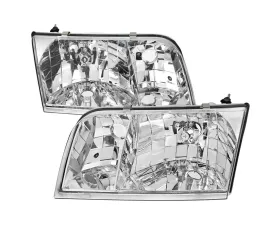 Spec-D Factory Style Headlights Chrome Housing/Clear Lens Ford Crown Victoria 1998-2011