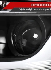 Spec-D Full LED Projector Headlights Matte Black Housing/Clear Lens Honda Civic 2016-2021                                     - LHE-CV16HJM-SQ-RS - Image 4