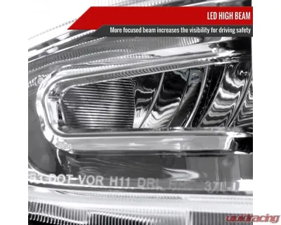 Spec-D LED Headlights w/ LED Switchback Sequential Turn Signal Chrome Housing/Clear Lens Honda Civic 2016-2021 - LHE-CV16L-SQ-RS
