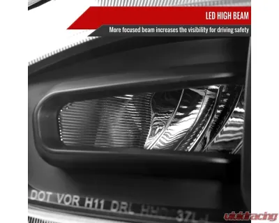 Spec-D LED Headlights w/ LED Switchback Sequential Turn Signal Matte Black Housing/Clear Lens Honda Civic 2016-2021 - LHE-CV16LJM-SQ-RS