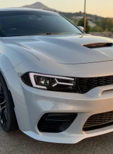 Spec-D LED Strip Projector Headlights w/ LED Sequential Turn Signal Jet Black Housing/Clear Lens Dodge Charger 2015-2023                                     - LHP-CHG15BK-SQ-TM - Image 10