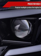 Spec-D LED Strip Projector Headlights w/ LED Sequential Turn Signal Chrome Housing/Smoke Lens Dodge Charger 2015-2023                                     - LHP-CHG15G-SQ-TM - Image 4