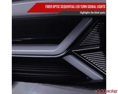 Spec-D LED Strip Projector Headlights w/ LED Sequential Turn Signal Chrome Housing/Smoke Lens Dodge Charger 2015-2023 - LHP-CHG15G-SQ-TM
