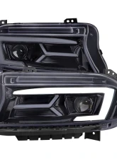 Spec-D LED Strip Projector Headlights w/ LED Sequential Turn Signal Chrome Housing/Smoke Lens Dodge Charger 2015-2023                                     - LHP-CHG15G-SQ-TM - Image 10