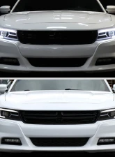 Spec-D LED Strip Projector Headlights w/ LED Sequential Turn Signal Matte Black Housing/Clear Lens Dodge Charger 2015-2023                                     - LHP-CHG15JM-SQ-TM - Image 12