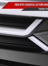 Spec-D LED Strip Projector Headlights w/ LED Sequential Turn Signal Matte Black Housing/Clear Lens Dodge Charger 2015-2023                                     - LHP-CHG15JM-SQ-TM - Image 6