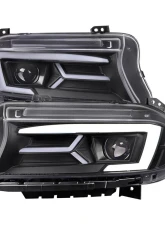 Spec-D LED Strip Projector Headlights w/ LED Sequential Turn Signal Matte Black Housing/Clear Lens Dodge Charger 2015-2023                                     - LHP-CHG15JM-SQ-TM - Image 12