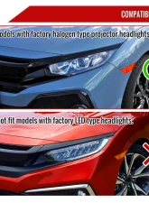 Spec-D Projector Headlights w/ LED Switchback Sequential Turn Signal Chrome Housing/Clear Lens Honda Civic 2016-2021                                     - LHP-CV16-SQ-RS - Image 11