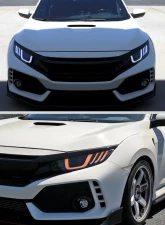 Spec-D Projector Headlights w/ LED Switchback Sequential Turn Signal Matte Black Housing/Clear Lens Honda Civic 2016-2021                                     - LHP-CV16JM-SQ-RS - Image 12