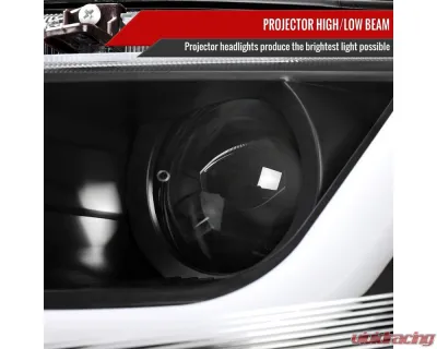 Spec-D Projector Headlights w/ LED Switchback Sequential Turn Signal Matte Black Housing/Clear Lens Honda Civic 2016-2021 - LHP-CV16JM-SQ-RS