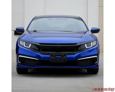 Spec-D Projector Headlights w/ LED Switchback Sequential Turn Signal Matte Black Housing/Clear Lens Honda Civic 2016-2021 - LHP-CV16JM-SQ-RS
