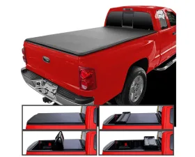 Spec-D 6ft 6in Bed Soft Quad-Fold Tonneau Cover Dodge Dakota | Mitsubishi Raider 2005-2010