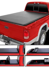 Spec-D 6ft 6in Short Bed Fleetside Soft Quad-Fold Tonneau Cover Dodge Dakota | Dakota Extended/Regular Cab 1997-2004                                     - TC4-DAK97-65-SP - Image 11