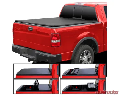 Spec-D 5ft 6in Short Bed Soft Quad-Fold Tonneau Cover Ford F-150 2004-2014 - TC4-F15004-55-SP