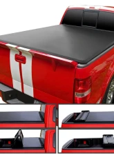 Spec-D 6ft 6in Standard Bed Soft Quad-Fold Tonneau Cover Ford F-150 Styleside 2004-2014                                     - TC4-F15004-65-SP - Image 11