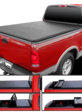 Spec-D 6ft 6in Standard Bed Soft Quad-Fold Tonneau Cover Ford F-150 Styleside 1997-2004                                     - TC4-F15097-65-SP - Image 11