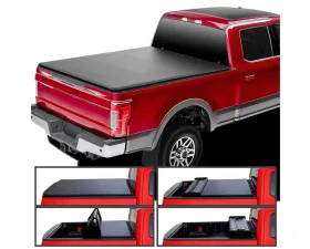 Spec-D 6ft 8in Bed Soft Quad-Fold Tonneau Cover Ford F250 | F350 SuperDuty 2017-2023