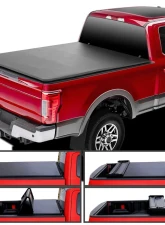 Spec-D 6ft 8in Bed Soft Quad-Fold Tonneau Cover Ford F250 | F350 SuperDuty 2017-2023                                     - TC4-F25017-68-SP - Image 11