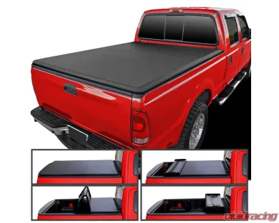 Spec-D 6ft 6in Bed Soft Quad-Fold Tonneau Cover Ford F250 | F350 | F450 SuperDuty 1999-2016 - TC4-F25099-65-SP