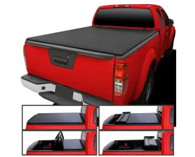 Spec-D 6' Long Bed Soft Quad-Fold Tonneau Cover Nissan Frontier King Cab 2005-2016