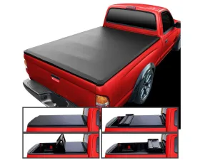 Spec-D 6' Short Bed Soft Quad-Fold Tonneau Cover Toyota Compact Pickup Fleetside 1989-2004