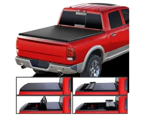 Spec-D 5ft 8in Short Bed Soft Quad-Fold Tonneau Cover Dodge RAM 1500 | 2500 | 3500 2009-2021