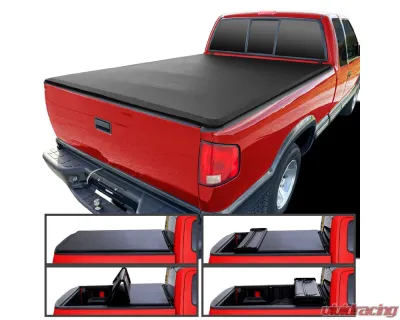 Spec-D 72" Short Bed Soft Quad-Fold Tonneau Cover Chevrolet S10 | GMC S15 | Sonoma 1994-2003 - TC4-S1094-6-SP