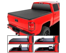 Spec-D 5ft 8in Short Bed Soft Quad-Fold Tonneau Cover  Chevrolet Silverado 1500 | GMC Sierra 1500 Crew Cab 2007-2019