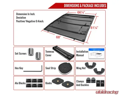 Spec-D 6'6" Standard Bed Soft Quad-Fold Tonneau Cover Chevrolet Silverado | GMC Sierra 1500 | 2500 | 3500 2007-2014 - TC4-SIV07-65-SP