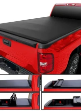 Spec-D 6'6" Standard Bed Soft Quad-Fold Tonneau Cover Chevrolet Silverado | GMC Sierra 1500 | 2500 | 3500 2007-2014                                     - TC4-SIV07-65-SP - Image 11