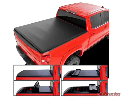 Spec-D 6ft 9in Bed Soft Quad-Fold Tonneau Cover Silverado Sierra 2500HD | 3500HD 2020-2024 - TC4-SIV20-69-SP