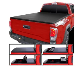 Spec-D 6' Short Bed Soft Quad-Fold Tonneau Cover Toyota Tacoma 2016-2019