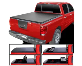 Spec-D 5ft 7in Short Bed Soft Quad-Fold Tonneau Cover Nissan Titan 2004-2015