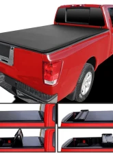 Spec-D 6ft 7in Standard Bed Soft Quad-Fold Tonneau Cover Nissan Titan 2004-2015                                     - TC4-TIT04-65-SP - Image 11