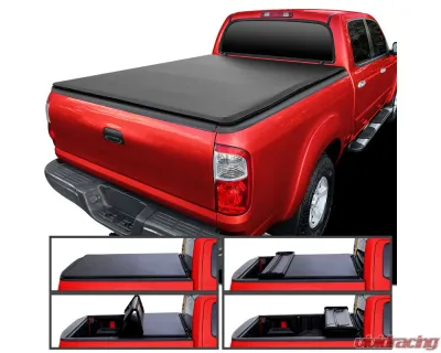 Spec-D 6ft 6in Short Bed Soft Quad-Fold Tonneau Cover Toyota Tundra 2000-2006 - TC4-TUN00-65-SP