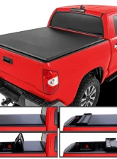 Spec-D 5ft 6in Short Bed Soft Quad-Fold Tonneau Cover Toyota Tundra CrewMax 2007-2019                                     - TC4-TUN07-55-SP - Image 11