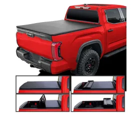 Spec-D 6ft 6in Truck Bed Soft Quad-Fold Tonneau Cover Toyota Tundra 2022-2024