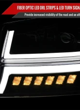 Spec-D LED Projector DRL Headlights w/ Bumper Lights (Jet Black Housing/Clear Lens) Chevrolet Silverado | Avalanche 2002-2007                                     - 2LBLHE-SIV03JM-MS - Image 2