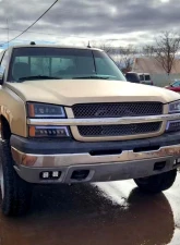 Spec-D LED Projector DRL Headlights w/ Bumper Lights (Jet Black Housing/Clear Lens) Chevrolet Silverado | Avalanche 2002-2007                                     - 2LBLHE-SIV03JM-MS - Image 11