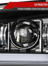 Spec-D LED Projector DRL Headlights w/ Bumper Lights (Jet Black Housing/Clear Lens) Chevrolet Silverado | Avalanche 2002-2007                                     - 2LBLHE-SIV03JM-MS - Image 3