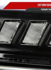 Spec-D LED Projector DRL Headlights w/ Bumper Lights (Jet Black Housing/Clear Lens) Chevrolet Silverado | Avalanche 2002-2007                                     - 2LBLHE-SIV03JM-MS - Image 6