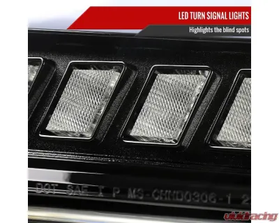 Spec-D LED Projector DRL Headlights w/ Bumper Lights (Jet Black Housing/Clear Lens) Chevrolet Silverado | Avalanche 2002-2007 - 2LBLHE-SIV03JM-MS