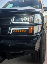 Spec-D LED Projector DRL Headlights w/ Bumper Lights (Jet Black Housing/Clear Lens) Chevrolet Silverado | Avalanche 2002-2007                                     - 2LBLHE-SIV03JM-MS - Image 9
