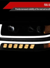 Spec-D LED Projector DRL Headlights w/ Bumper Lights (Jet Black Housing/Clear Lens) Chevrolet 1999-2006                                     - 2LBLHE-SIV99JM-MS - Image 2
