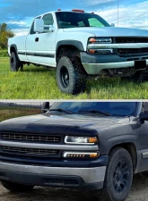 Spec-D LED Projector DRL Headlights w/ Bumper Lights (Jet Black Housing/Clear Lens) Chevrolet 1999-2006                                     - 2LBLHE-SIV99JM-MS - Image 11