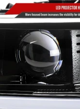 Spec-D LED Projector DRL Headlights w/ Bumper Lights (Jet Black Housing/Clear Lens) Chevrolet 1999-2006                                     - 2LBLHE-SIV99JM-MS - Image 4